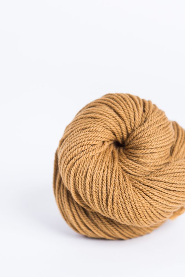 Skein of camel brown Brooklyn Tweed Arbor yarn in color Crumb - Hillsborough Yarn Shop - Hillsborough, NC, USA