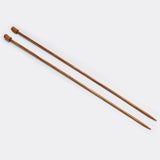 Pair of brown Dreamz single pointed needles. 