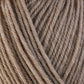 Close up on medium brown ball of Berroco Ultra Wool yarn.