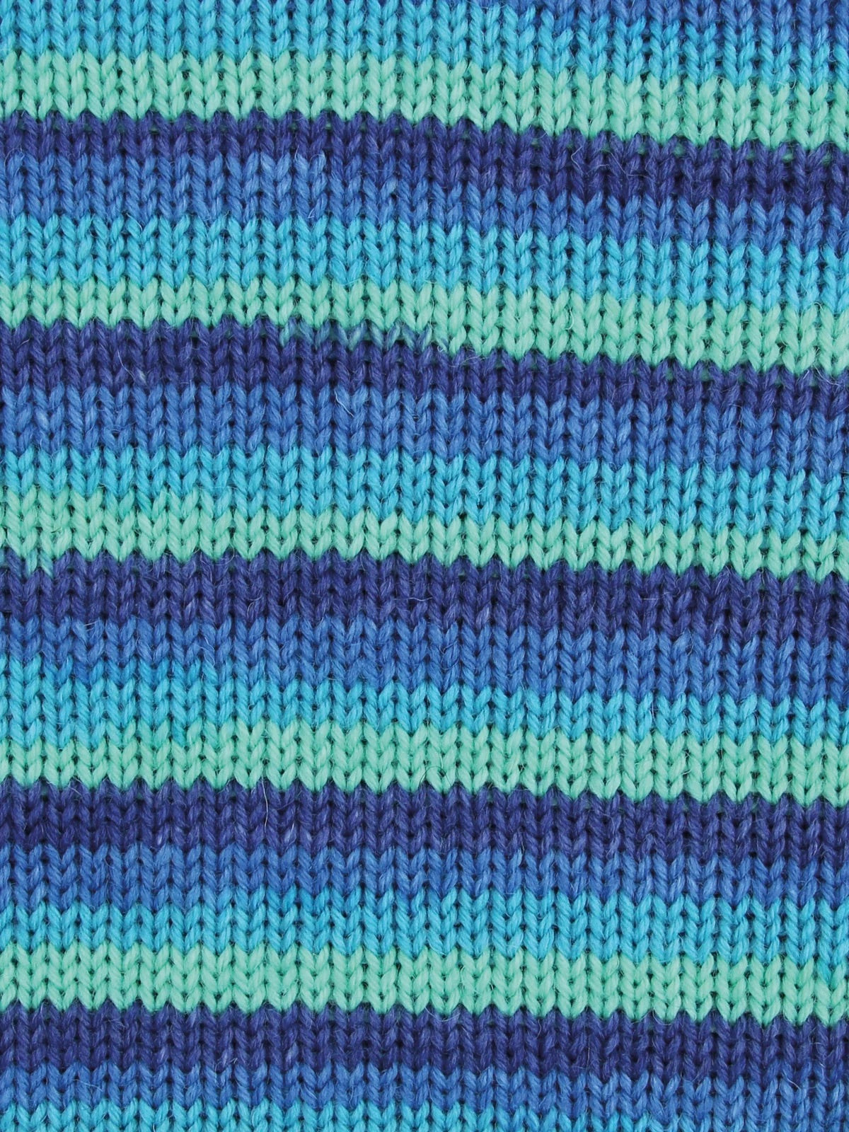 Close-up of Blue Lagoon swatch, with blue and green striped fabric pattern